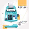 imageCATIGA New ampamp Upgraded 2025 Printing Calculator Adding Machine 10 Key Desktop Home Office Calculator with Paper Roll Print Out Accounting Business Finance5 Light Blue