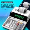 imageCATIGA New ampamp Upgraded 2025 Printing Calculator Adding Machine 10 Key Desktop Home Office Calculator with Paper Roll Print Out Accounting Business FinanceWhite Ink Free