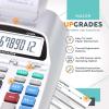 imageCATIGA New ampamp Upgraded 2025 Printing Calculator Adding Machine 10 Key Desktop Home Office Calculator with Paper Roll Print Out Accounting Business Finance3 Silver Pro