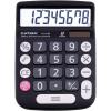 imageCATIGA Desktop Calculator 8 Digit with Solar Power and Easy to Read LCD Display Big Buttons for Home Office School Class and Business 4 Function Small Basic Calculators for Desk CD8185Black