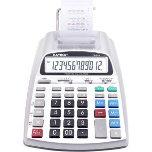 imageCATIGA New ampamp Upgraded 2025 Printing Calculator Adding Machine 10 Key Desktop Home Office Calculator with Paper Roll Print Out Accounting Business Finance3 Silver Pro
