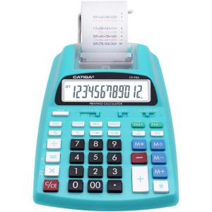 imageCATIGA New ampamp Upgraded 2025 Printing Calculator Adding Machine 10 Key Desktop Home Office Calculator with Paper Roll Print Out Accounting Business Finance5 Light Blue