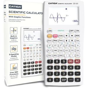 imageCATIGA Scientific Calculator with Graphic Functions Multiple Modes with Intuitive Interface Perfect for Beginner and Advanced Courses High School or College CS121White