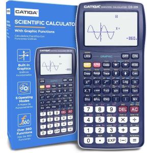 imageScientific Calculator 2 Line  for Math Algebra and Trigonometry Science Statistics Engineering Physics Business Class Over 200 Functions with Memory and Replay FunctionBlue