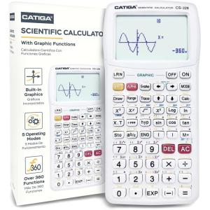 imageScientific Calculator 2 Line  for Math Algebra and Trigonometry Science Statistics Engineering Physics Business Class Over 200 Functions with Memory and Replay Function3 White