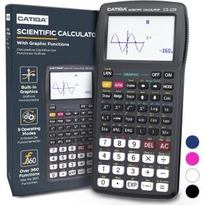 imageScientific Calculator 2 Line  for Math Algebra and Trigonometry Science Statistics Engineering Physics Business Class Over 200 Functions with Memory and Replay Function11 Black