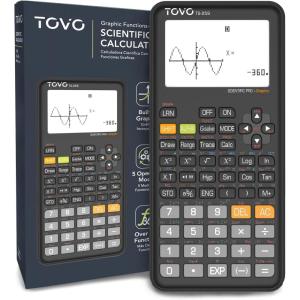 imageTOVO Scientific Calculator with Graphing Functions Multiple Modes 360 Functions Large Screen Intuitive Interface for Beginners High School ampamp Advanced Courses TS259 Developed by CATIGABlack