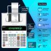 imageCATIGA 12 Digit Thermal Printing Calculator with Tape Print Out InkFree Adding Machine 5X Faster Quite at 80 LPS Extra Large Fluorescent Display Tax Calculation with Clock and Calendar SP2401Thermal White