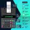 imageCATIGA 12 Digit Thermal Printing Calculator with Tape Print Out InkFree Adding Machine 5X Faster Quite at 80 LPS Extra Large Fluorescent Display Tax Calculation with Clock and Calendar SP2401Black