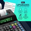 imageCATIGA 12 Digit Thermal Printing Calculator with Tape Print Out InkFree Adding Machine 5X Faster Quite at 80 LPS Extra Large Fluorescent Display Tax Calculation with Clock and Calendar SP2401Thermal Black