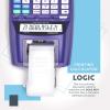 imagePrinting Calculator with 12 Digit LCD Display Screen 203 Linessec Two Color Printing Adding Machine for Accounting Use AC Adapter Included